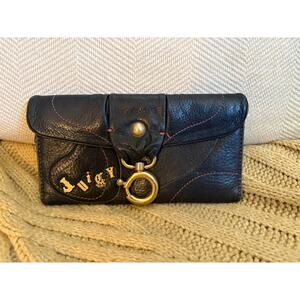 Vintage Juicy Couture Black Leather Wallet Y2K